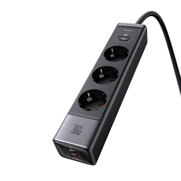 سه راهی حرفه ای از برند مک دودو Mcdodo 6-in-1 30W GaN Surge Protection Power Strip CH-062 - Image 2