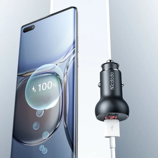 شارژر فندکی مک‌دودو مدل Mcdodo CC-703 – فست شارژ 45 وات با نمایشگر دیجیتال - Image 6